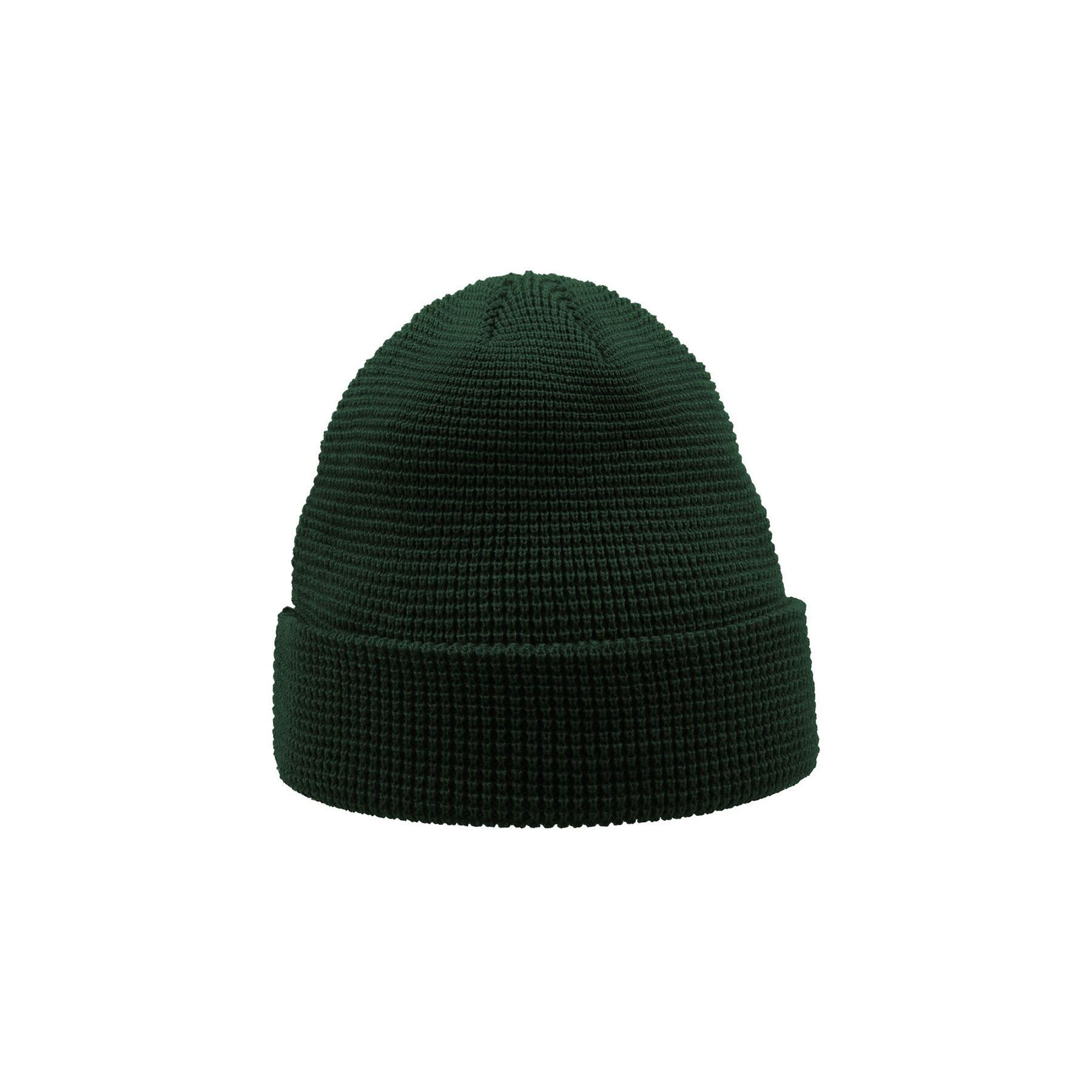 Blog Waffle Beanie (Bottle Green) 1/3