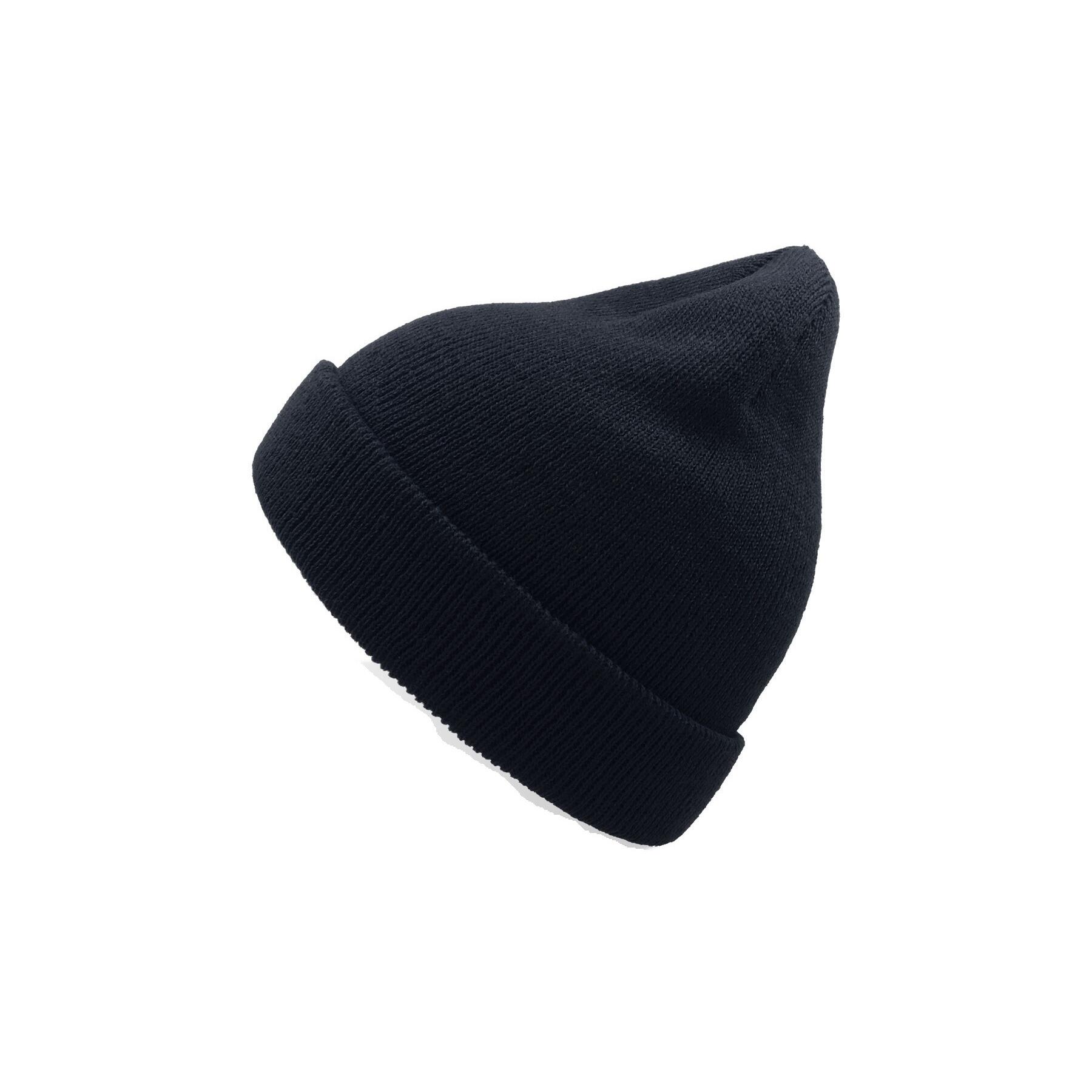 Wind Childrens/Kids Double Skin Beanie With Turn Up (Navy) 1/3