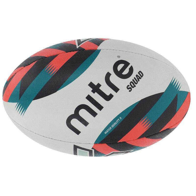 Ballon de rugby SQUAD (Blanc / Rouge / Bleu)