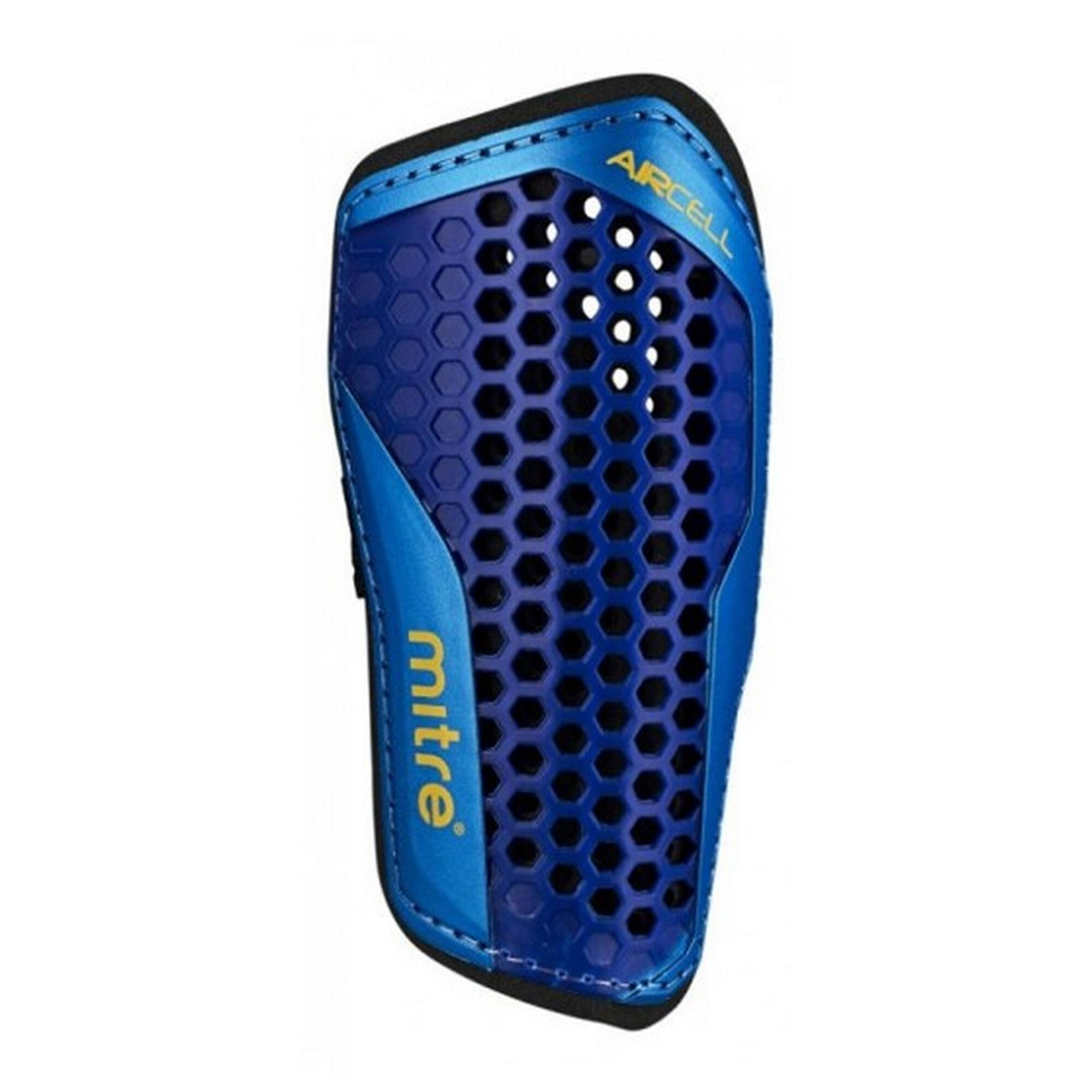 MITRE Unisex Adult Aircell Carbon SlipIn Shin Guards (Pack of 2) (Blue/Black)