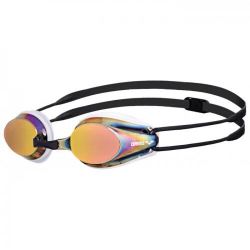 ARENA Unisex Adult Tracks Mirror Swimming Goggles (White/Copper/Black)