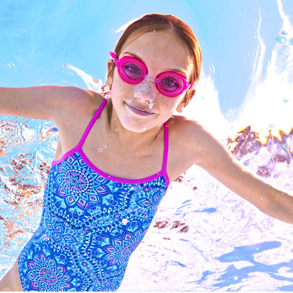 Childrens/Kids Ripper Tinted Swimming Goggles (Pink/Purple) 2/2