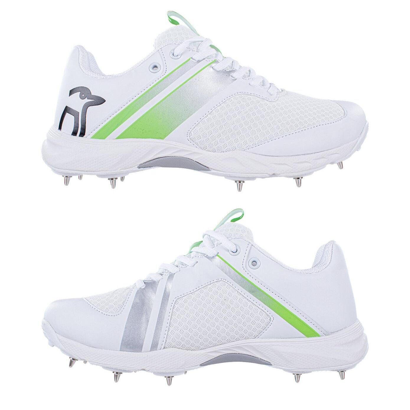 KOOKABURRA Unisex Adult KC 3.0 Spiked Cricket Shoes (White/Lime)