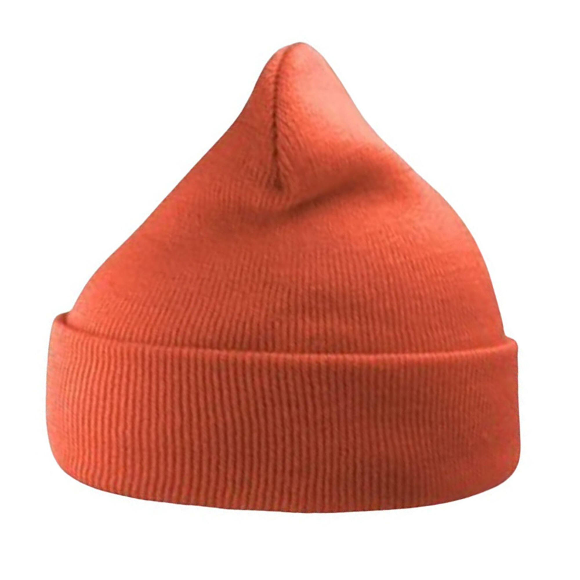 Wind Double Skin Beanie With Turn Up (Coral) 2/3