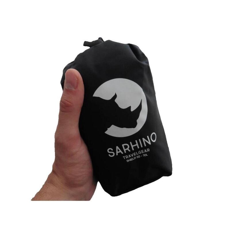 Borsa da volo Sarhino Shield e copertura antipioggia da 50 a 100 L - nera