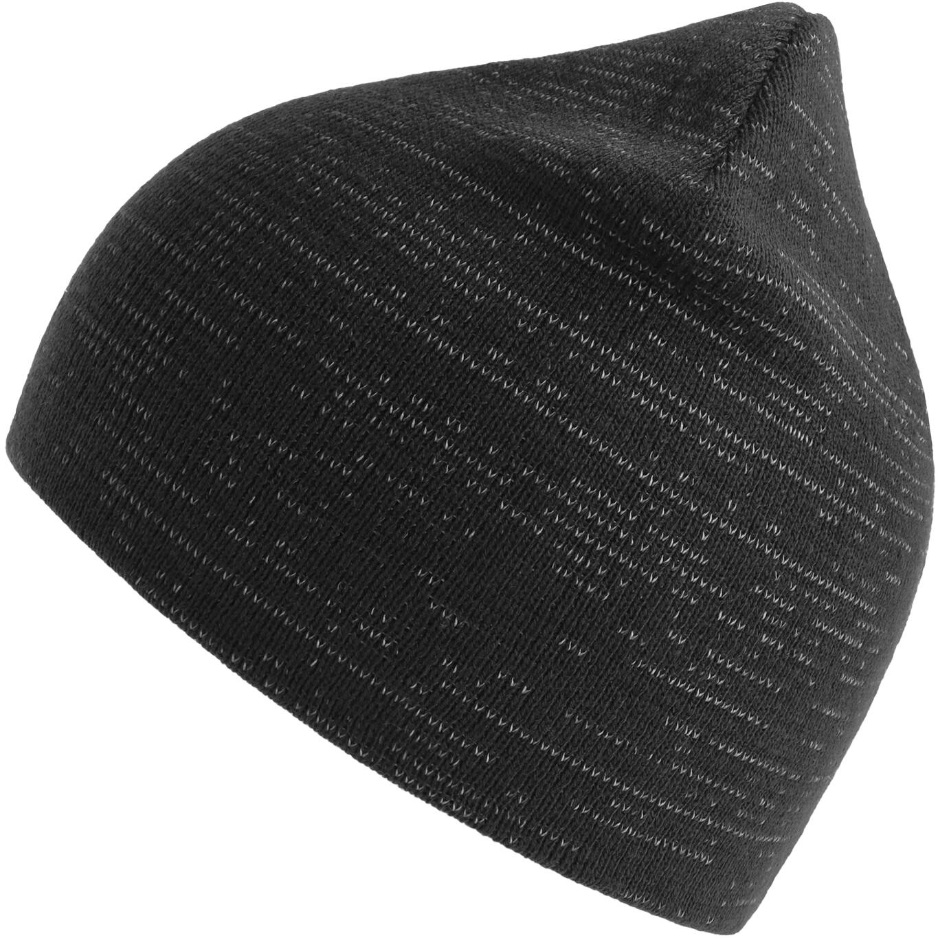 Unisex Adult Shine Reflective Recycled Short Beanie (Black) 3/3