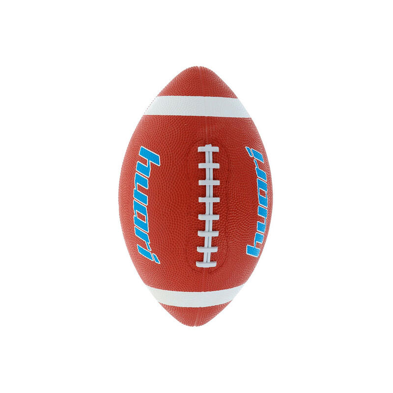 Ballon de football américain TOUCHDOWN (Rouge vif / Blanc / Bleu)