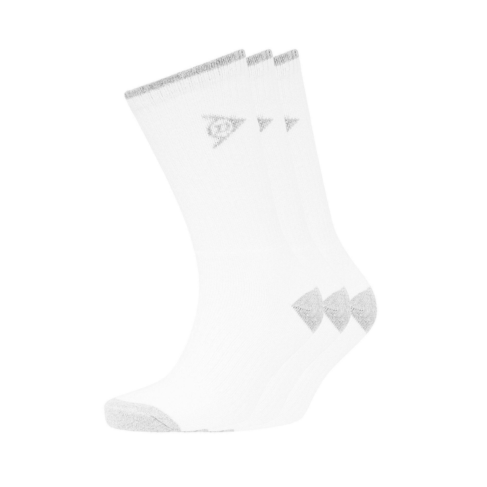 DUNLOP Mens Killerton Sports Socks (Pack of 3) (White)