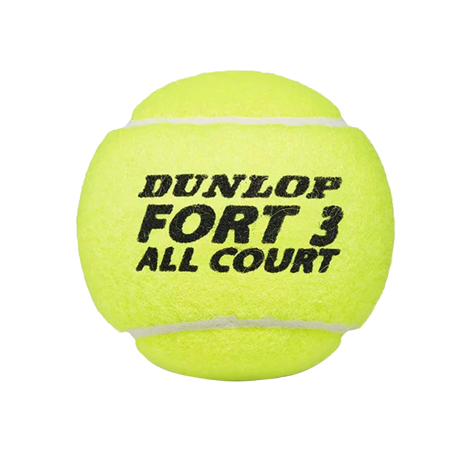 DUNLOP Fort All Court Tennis Balls (Pack Of 12) (Fluorescent Yellow)