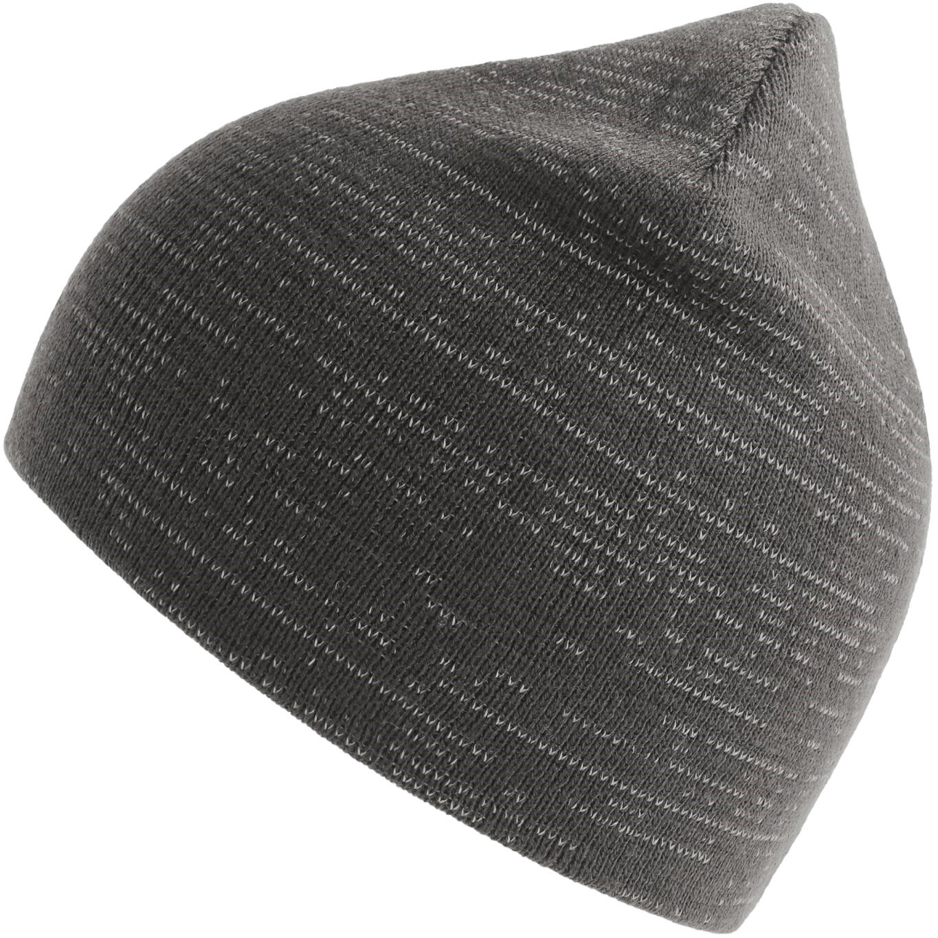 Unisex Adult Shine Reflective Recycled Short Beanie (Dark Grey) 3/3