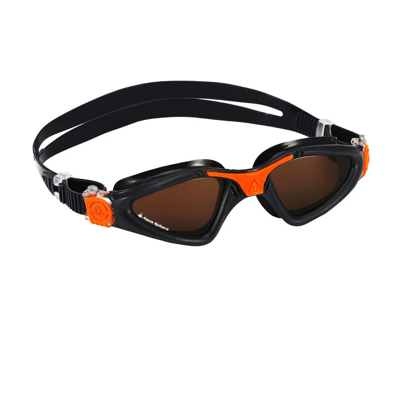 Lunettes de natation KAYENNE Adulte (Noir / Orange)