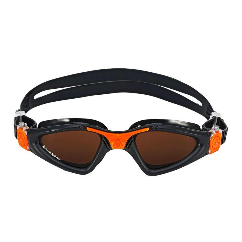 Lunettes de natation KAYENNE Adulte (Noir / Orange)