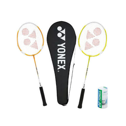 Raquette badminton Yonex Set 2 raquettes acier trempé jaune/noir