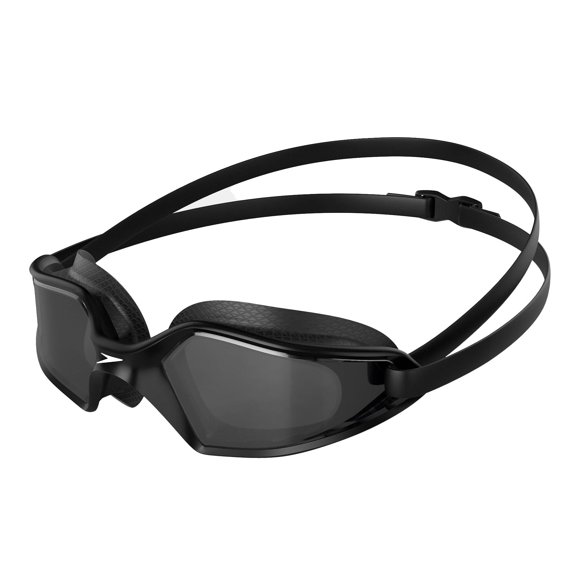 SPEEDO Unisex Adult Hydropulse Smoke Swimming Goggles (Black/White/Smoke)