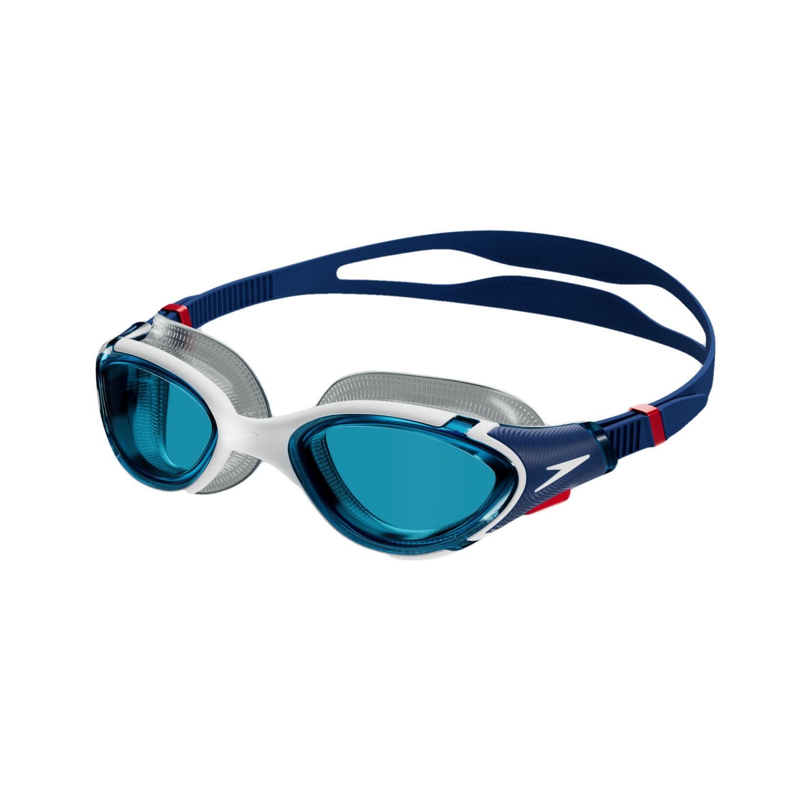 SPEEDO Mens Biofuse Swimming Goggles (Blue/White/Red)