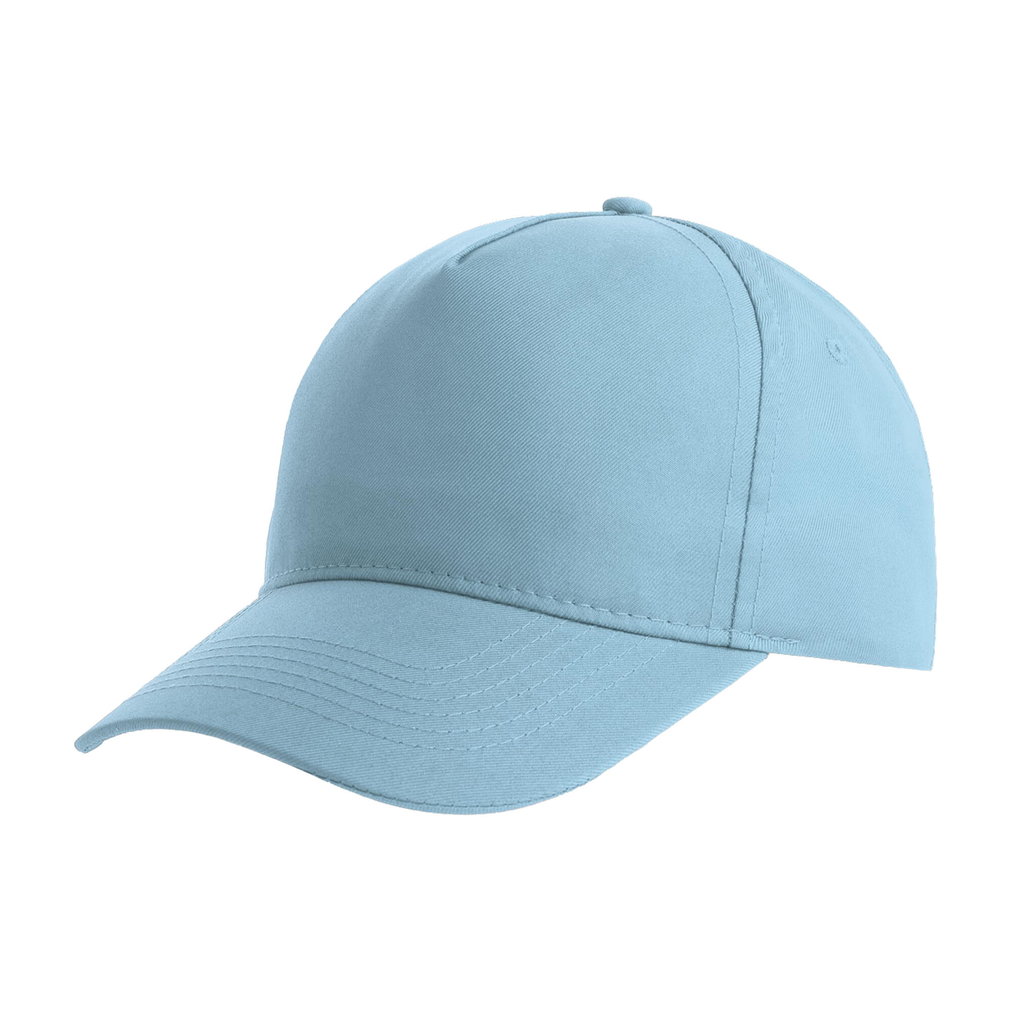 Childrens/Kids Recy Five 5 Panel Recycled Baseball Cap (Light Blue) 1/3