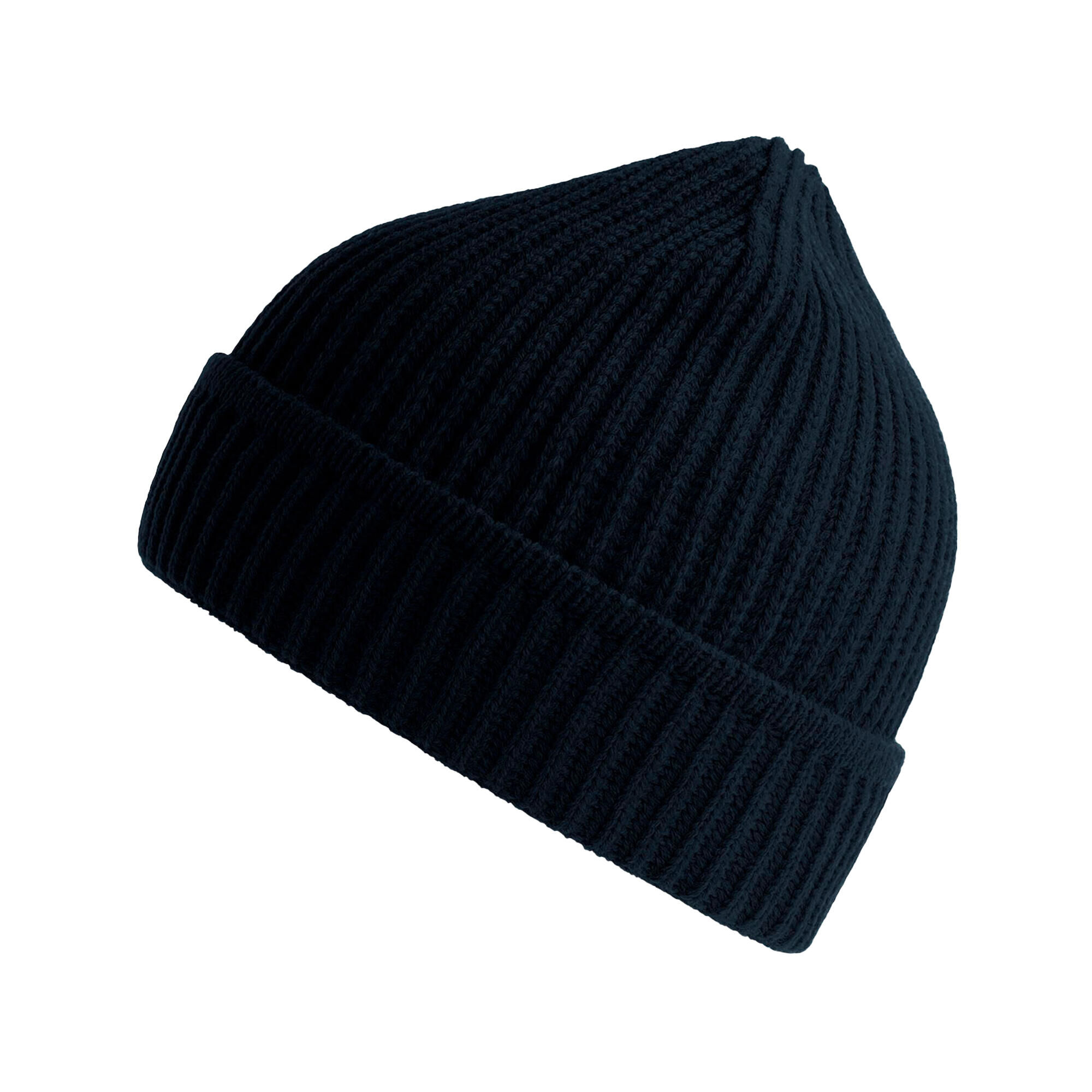 ATLANTIS Unisex Adult Maple Ribbed Recycled Beanie (Navy)