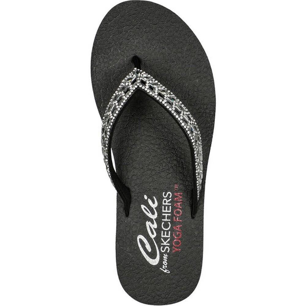 Womens/Ladies Meditation Clear Waters Sandals (Black) 4/5