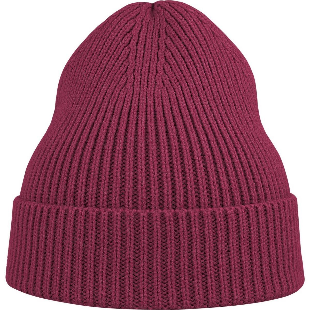 Unisex Adult Andy Recycled Polyester Beanie (Burgundy) 1/3