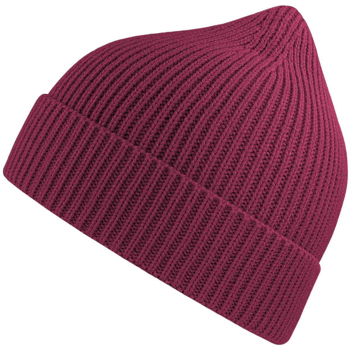 Unisex Adult Andy Recycled Polyester Beanie (Burgundy) 3/3