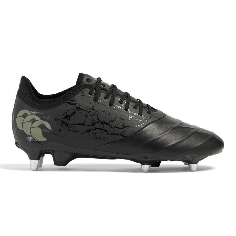 CANTERBURY Mens Phoenix Genesis Pro Leather Rugby Boots (Black/Gravity Grey)