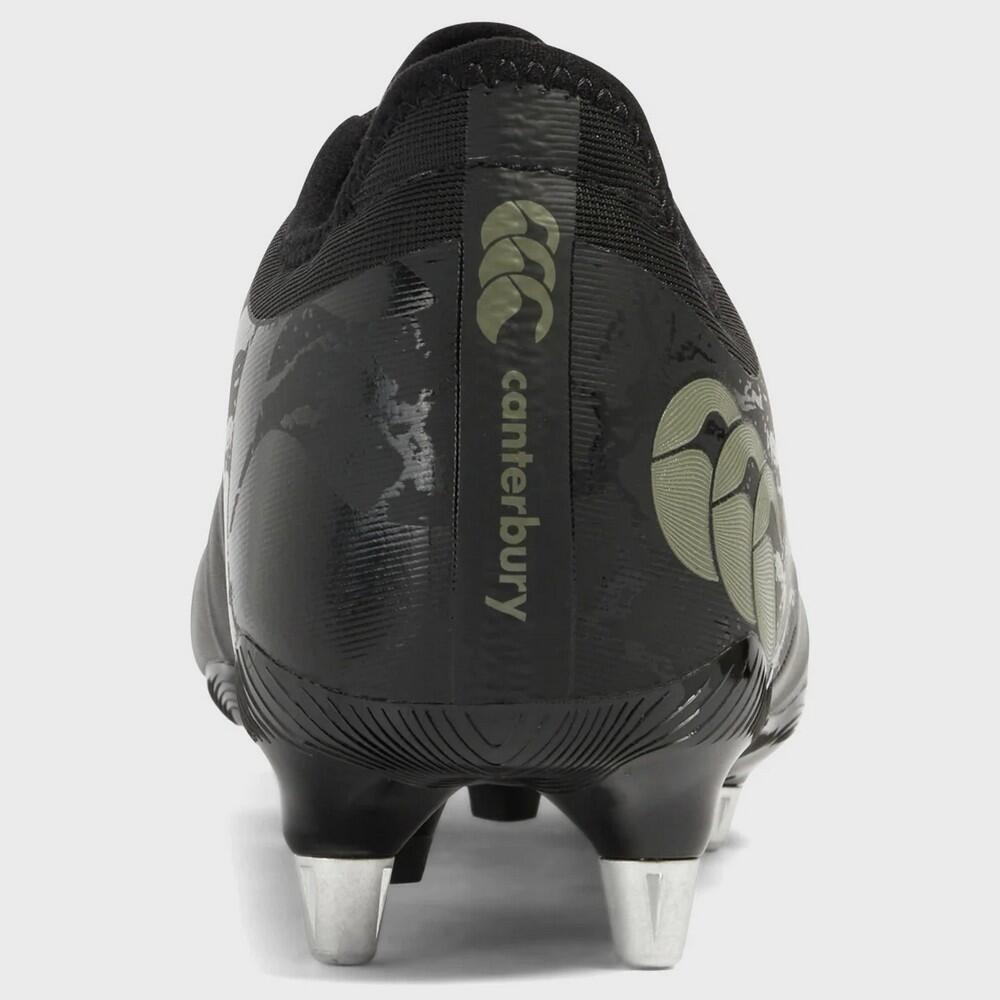 Mens Phoenix Genesis Pro Leather Rugby Boots (Black/Gravity Grey) 2/4
