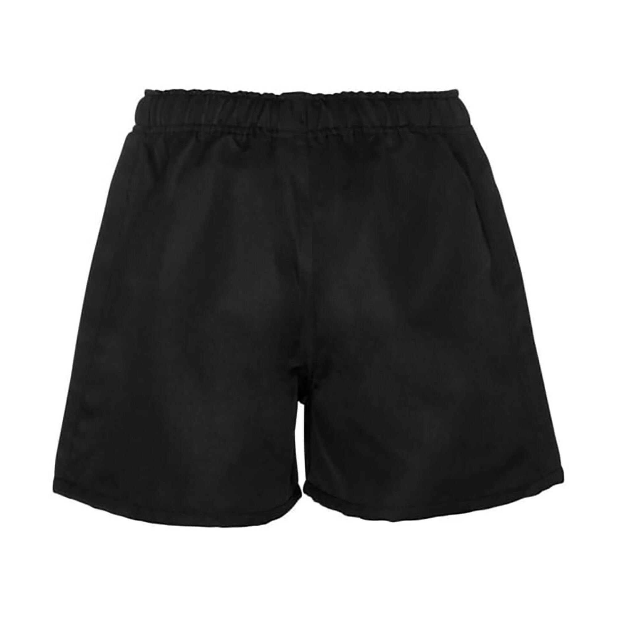 Childrens/Kids Professional Polyester Shorts (Black) 2/4
