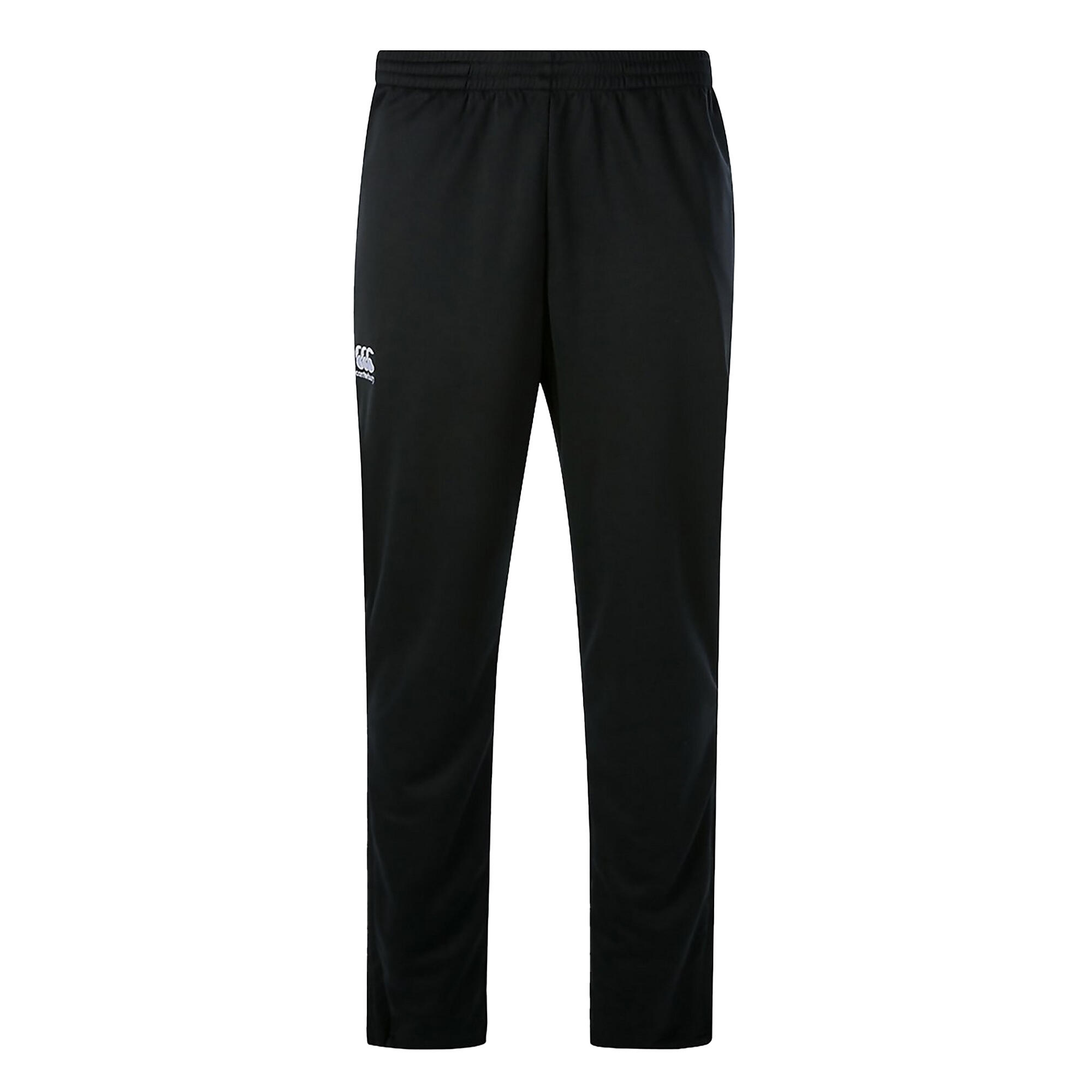 Unisex Adult Stretch Tapered Tracksuit Bottoms (Black) 1/2