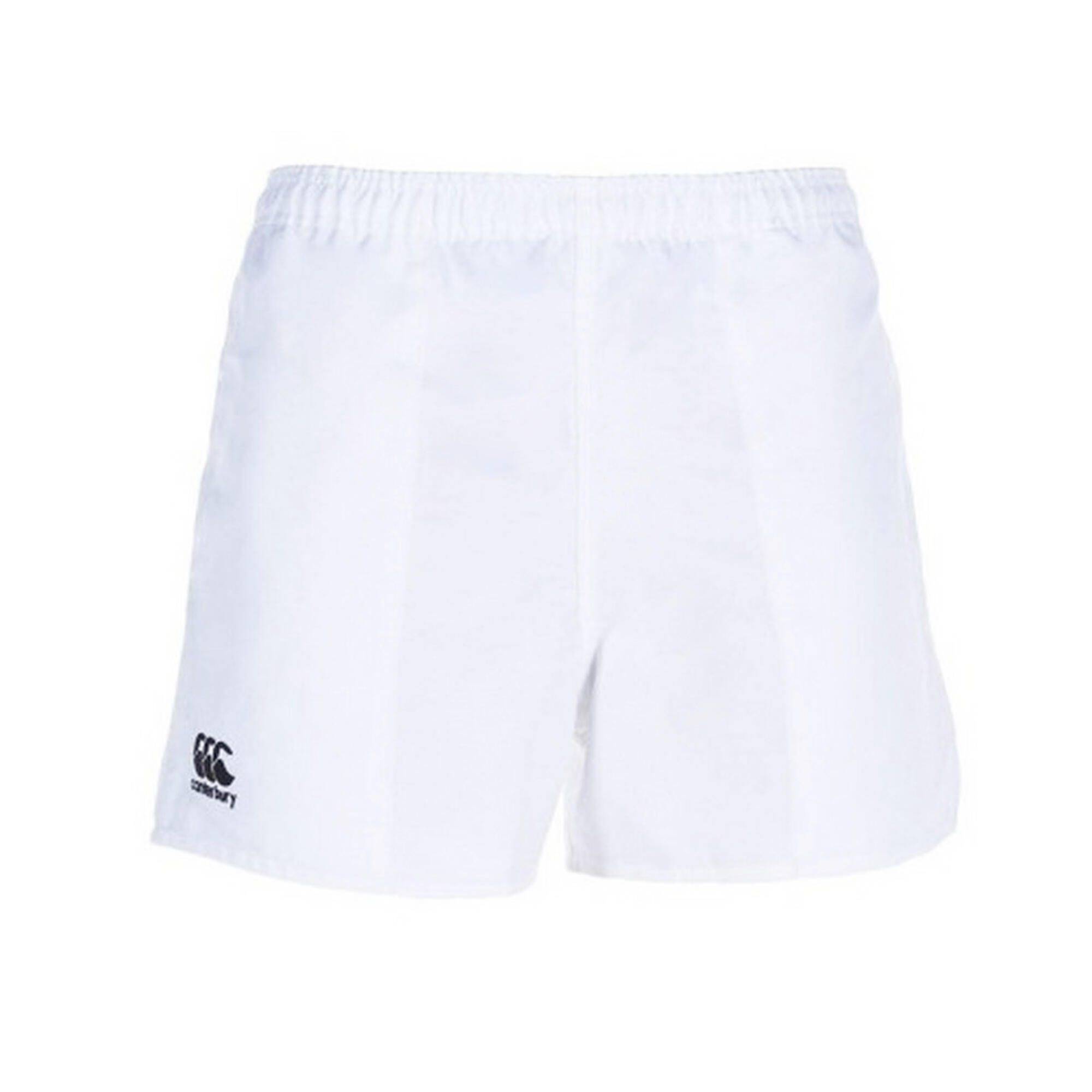 Mens Professional Polyester Shorts (White) 1/4