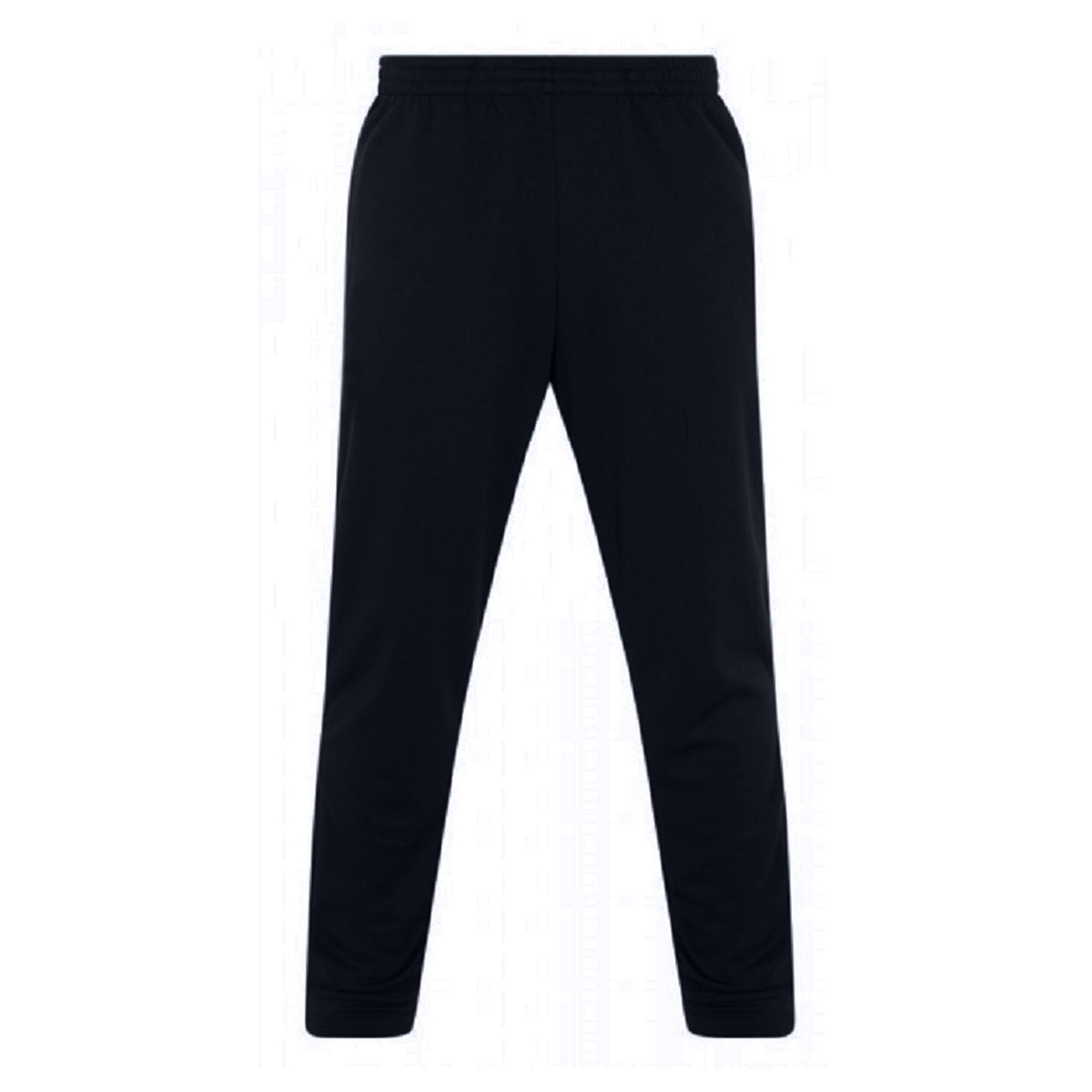 Childrens/Kids Stretch Tapered Tracksuit Bottoms (Black) 2/2