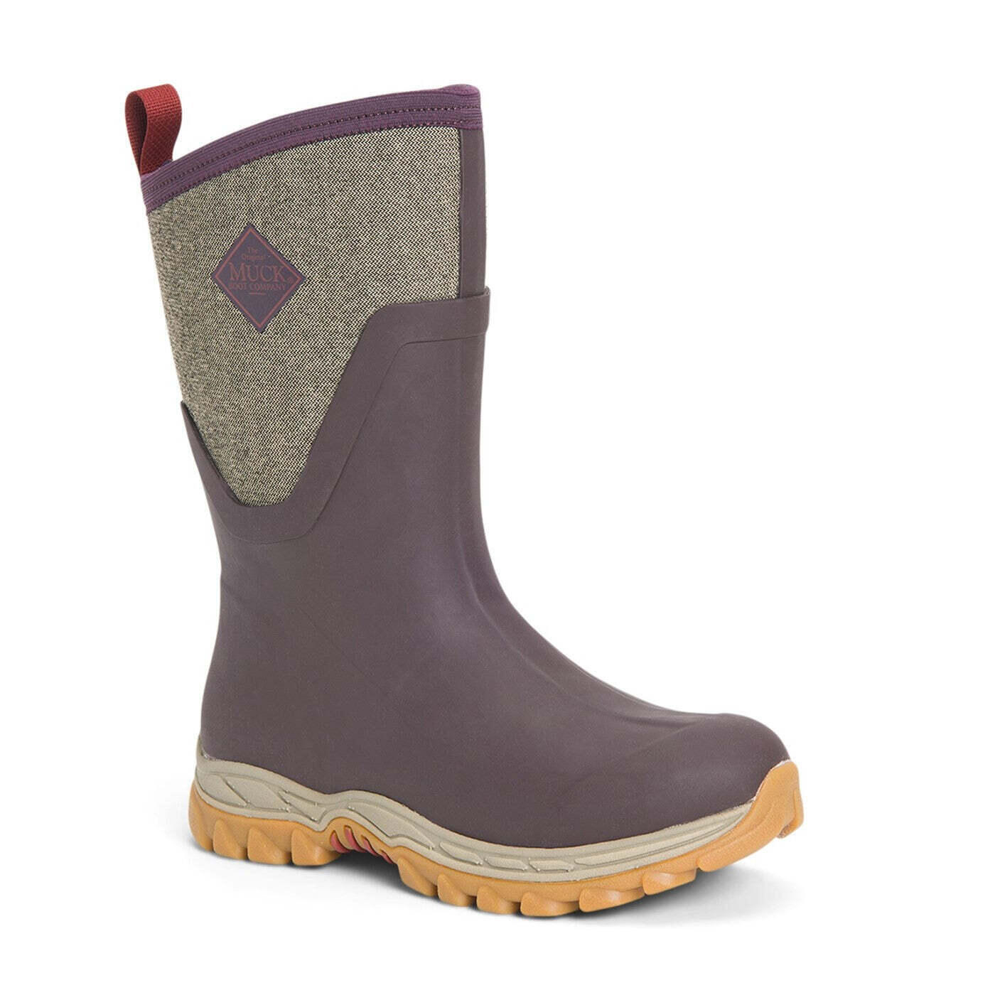 Unisex Arctic Sport Mid Pull On Wellies (Wine) 1/4