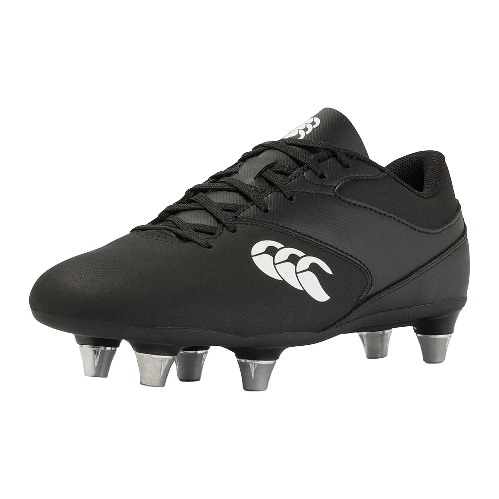 Mens Phoenix Raze 2023 Soft Ground Rugby Boots (Black/White) 1/4