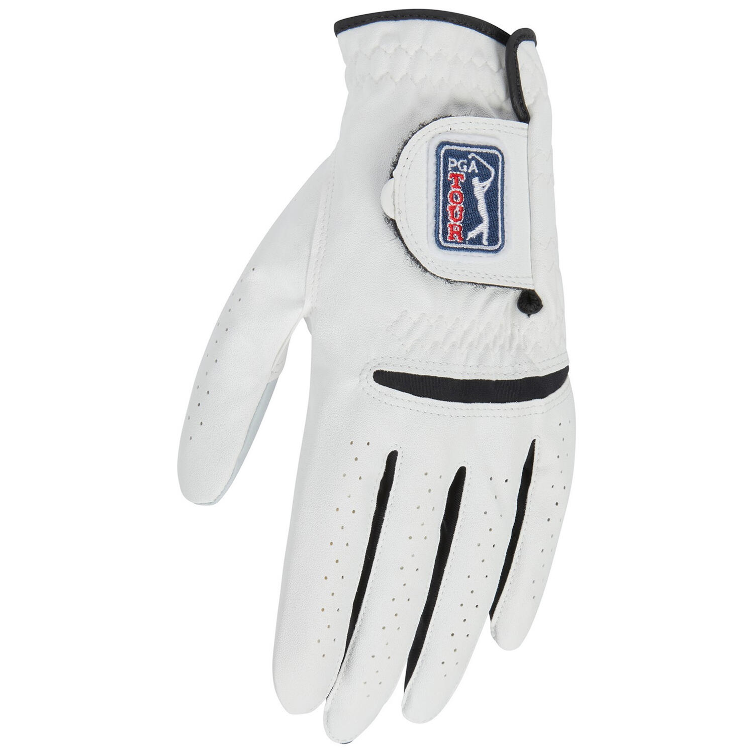 Golf Mens Logo Synthetic Embroidered Left Hand Golf Glove (Bright White) 1/3