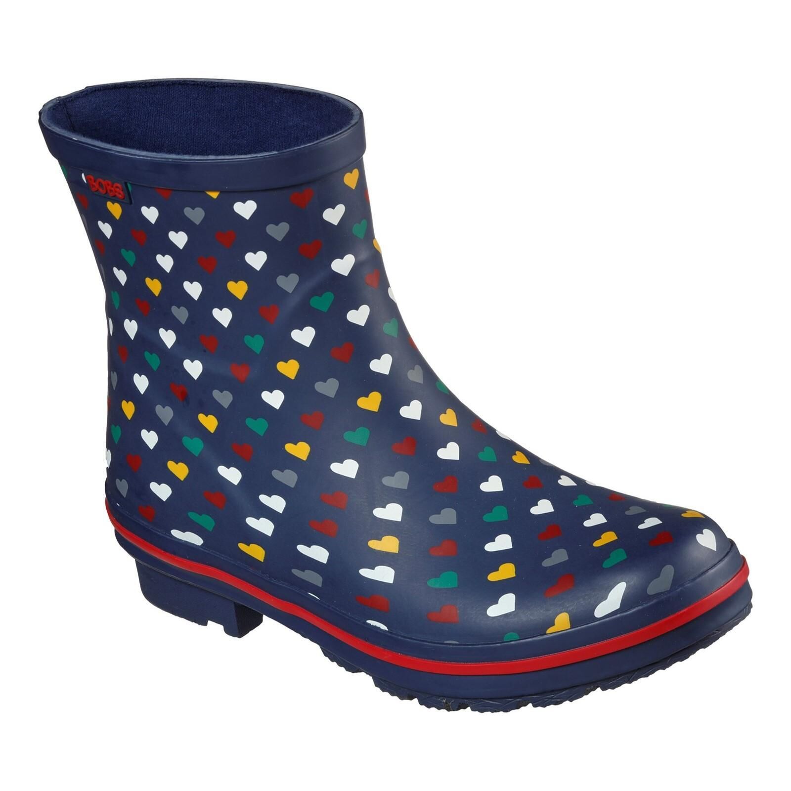 SKECHERS Womens/Ladies Bobs Rain Check Love Splash Wellington Boots (Navy)