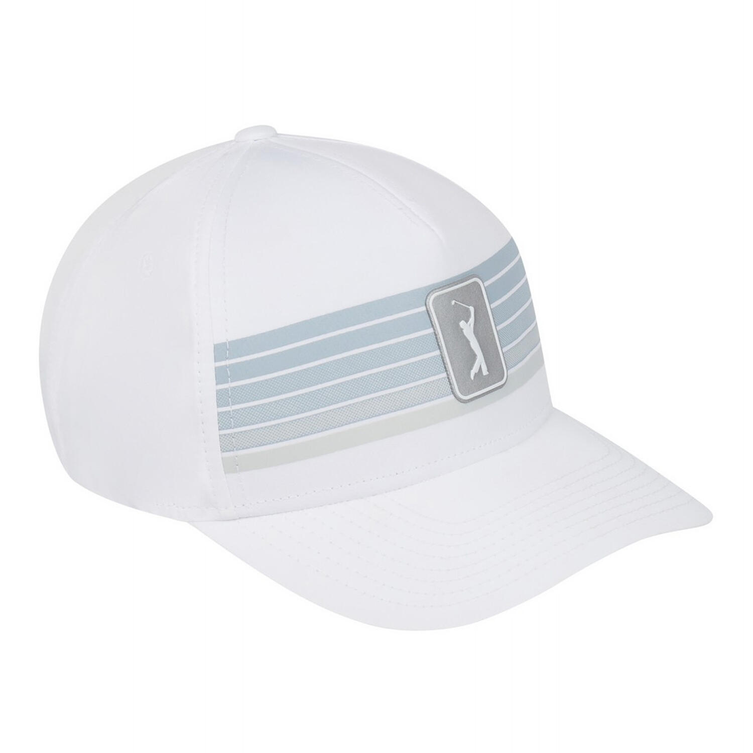 Golf Mens Striped Cap (Bright White) 1/3