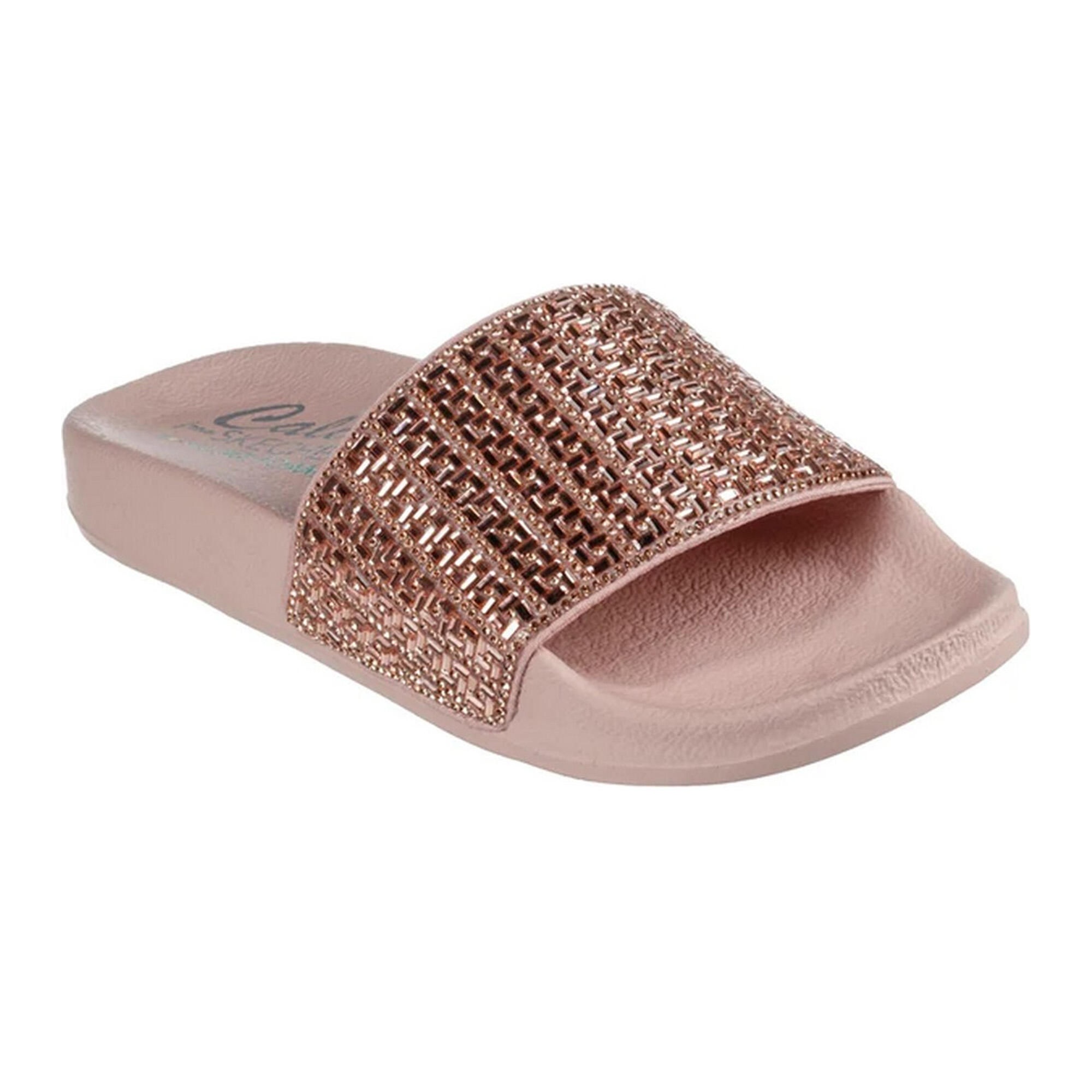 SKECHERS Womens/Ladies Pop Ups New Spark Mules (Rose/Gold)