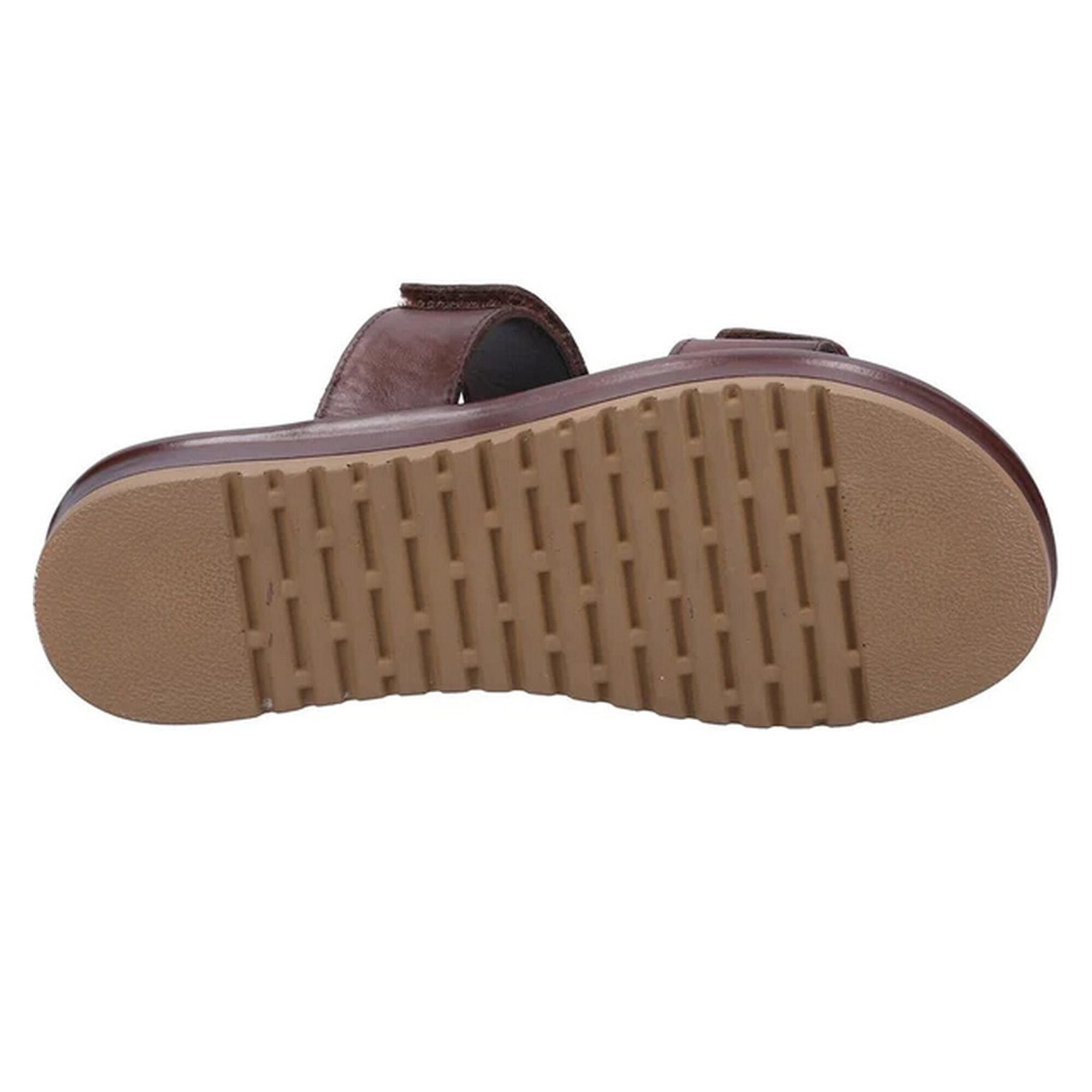 Womens/Ladies Northleach Leather Sandals (Brown) 4/5