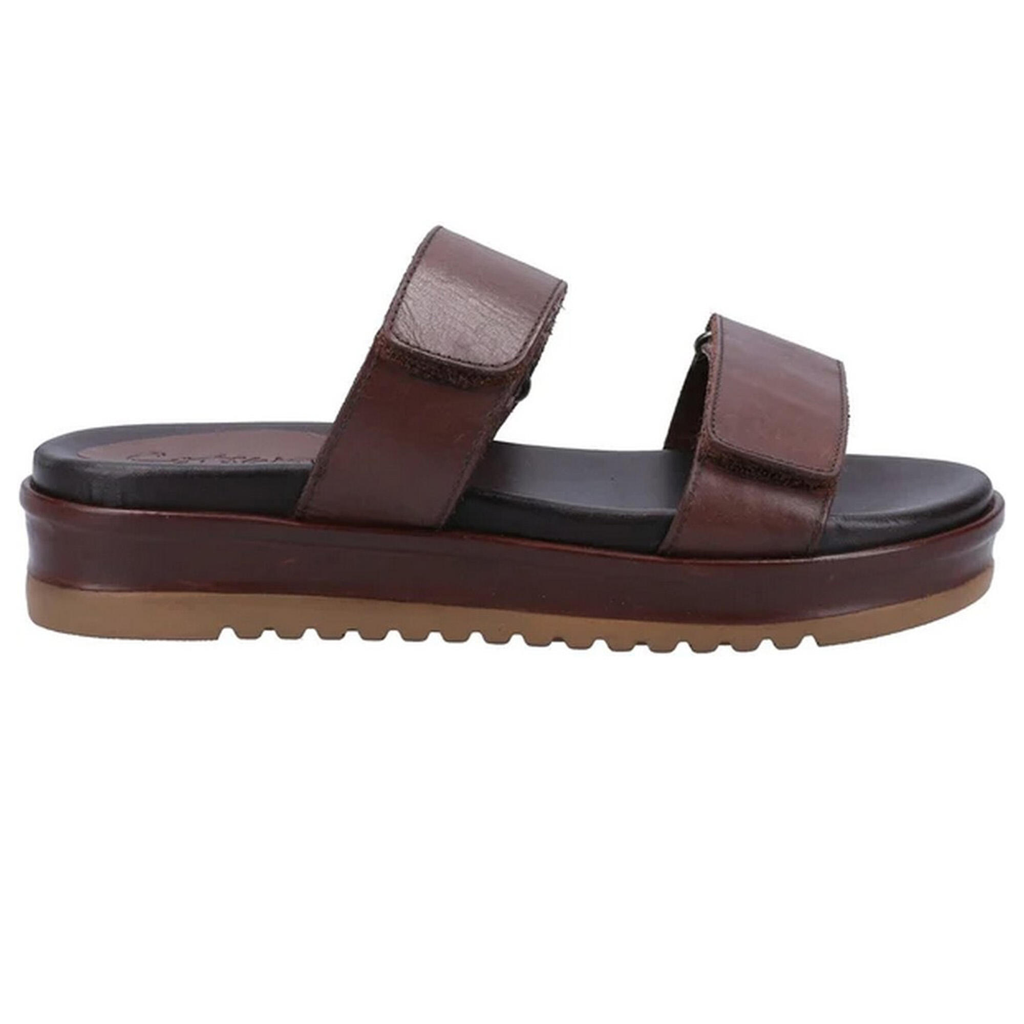 Womens/Ladies Northleach Leather Sandals (Brown) 3/5