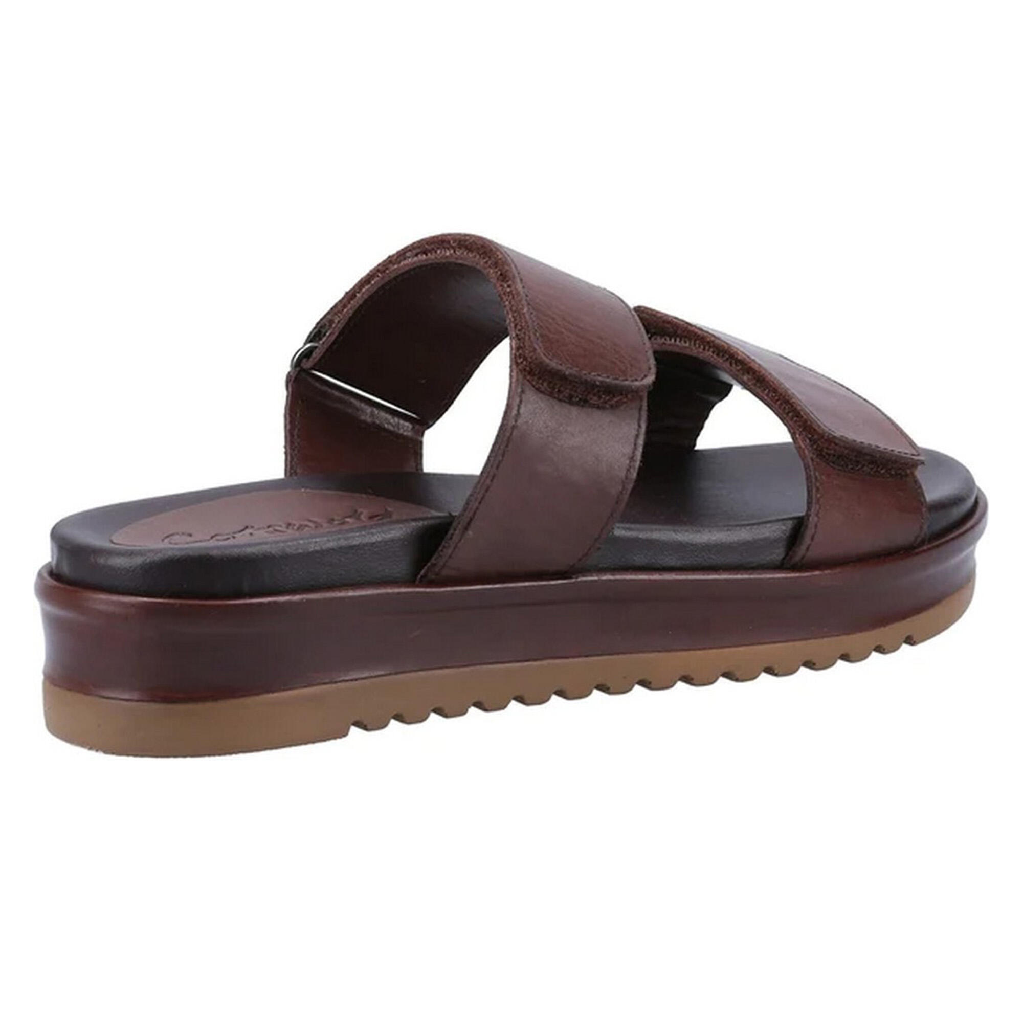 Womens/Ladies Northleach Leather Sandals (Brown) 2/5