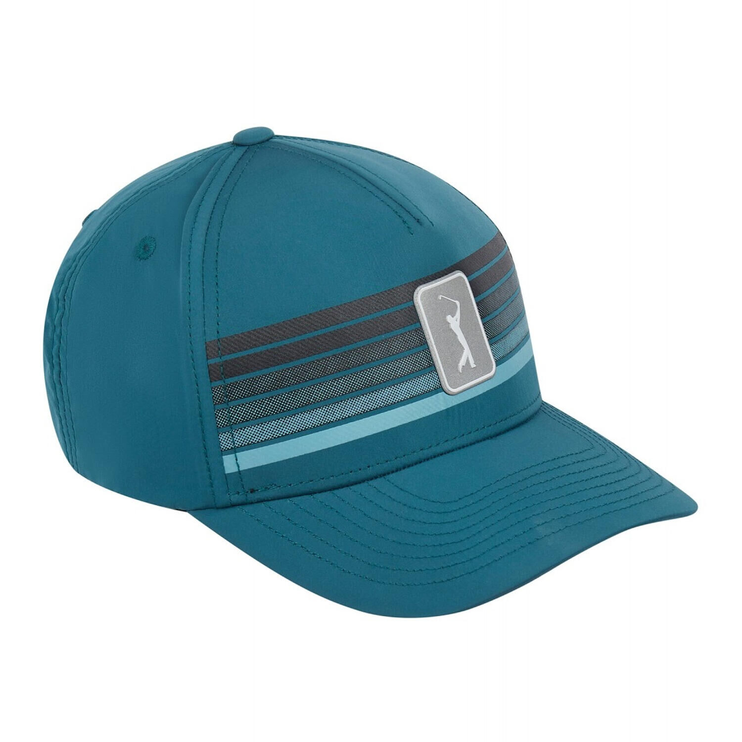 PGA TOUR Golf Mens Striped Cap (Green Heron)