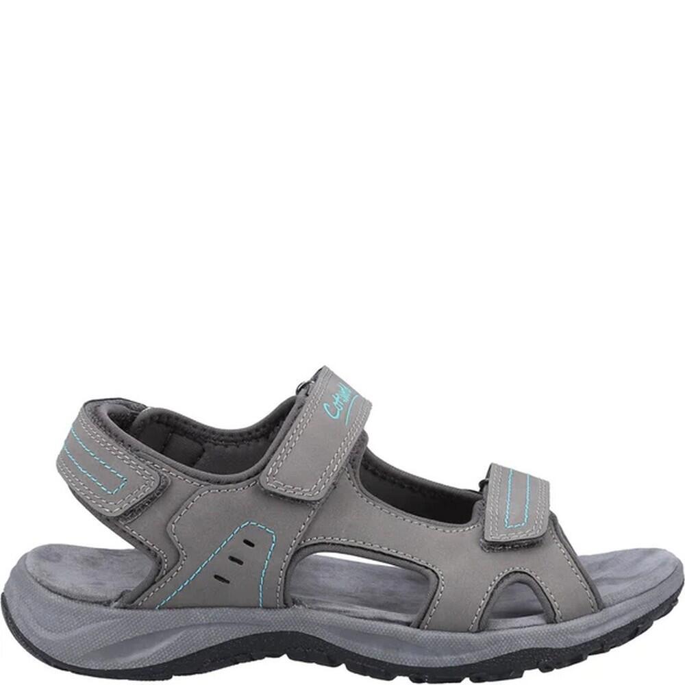 Womens/Ladies Freshford Recycled Sandals (Grey/Turquoise) 2/5