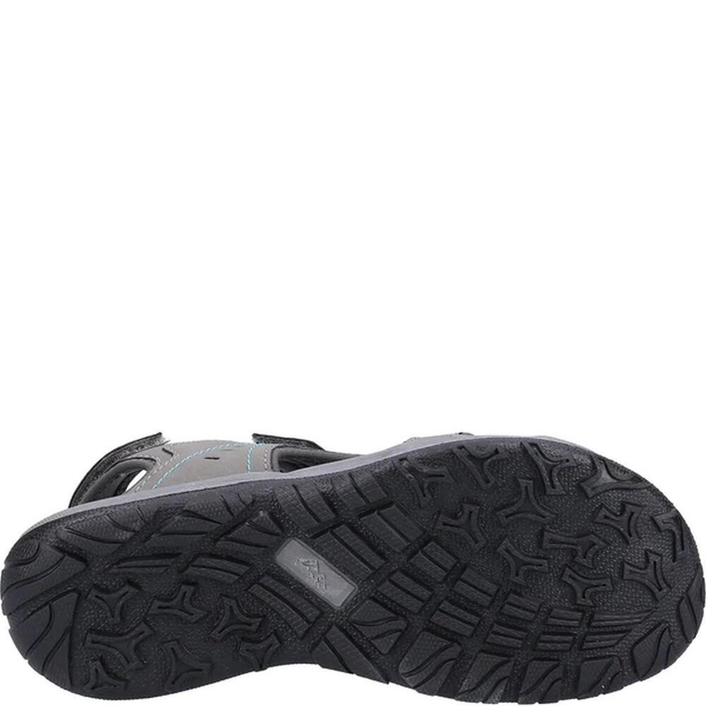 Womens/Ladies Freshford Recycled Sandals (Grey/Turquoise) 3/5