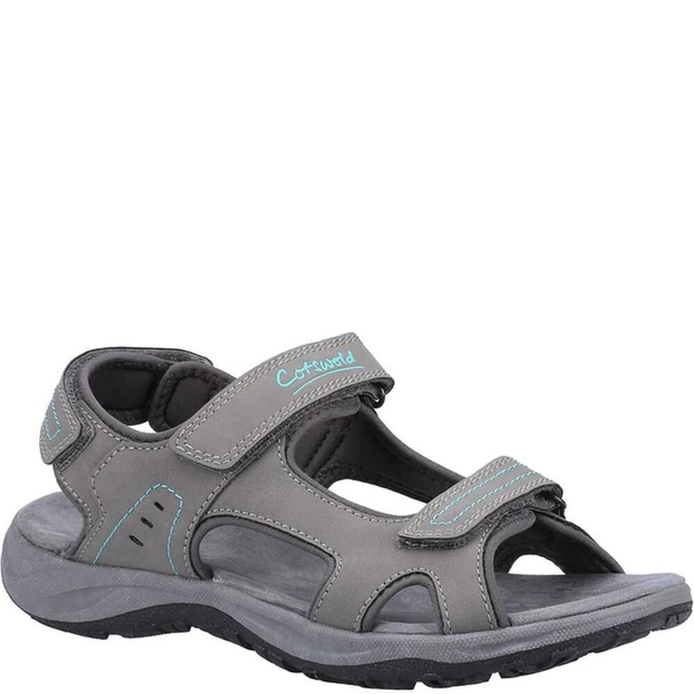 Womens/Ladies Freshford Recycled Sandals (Grey/Turquoise) 1/5