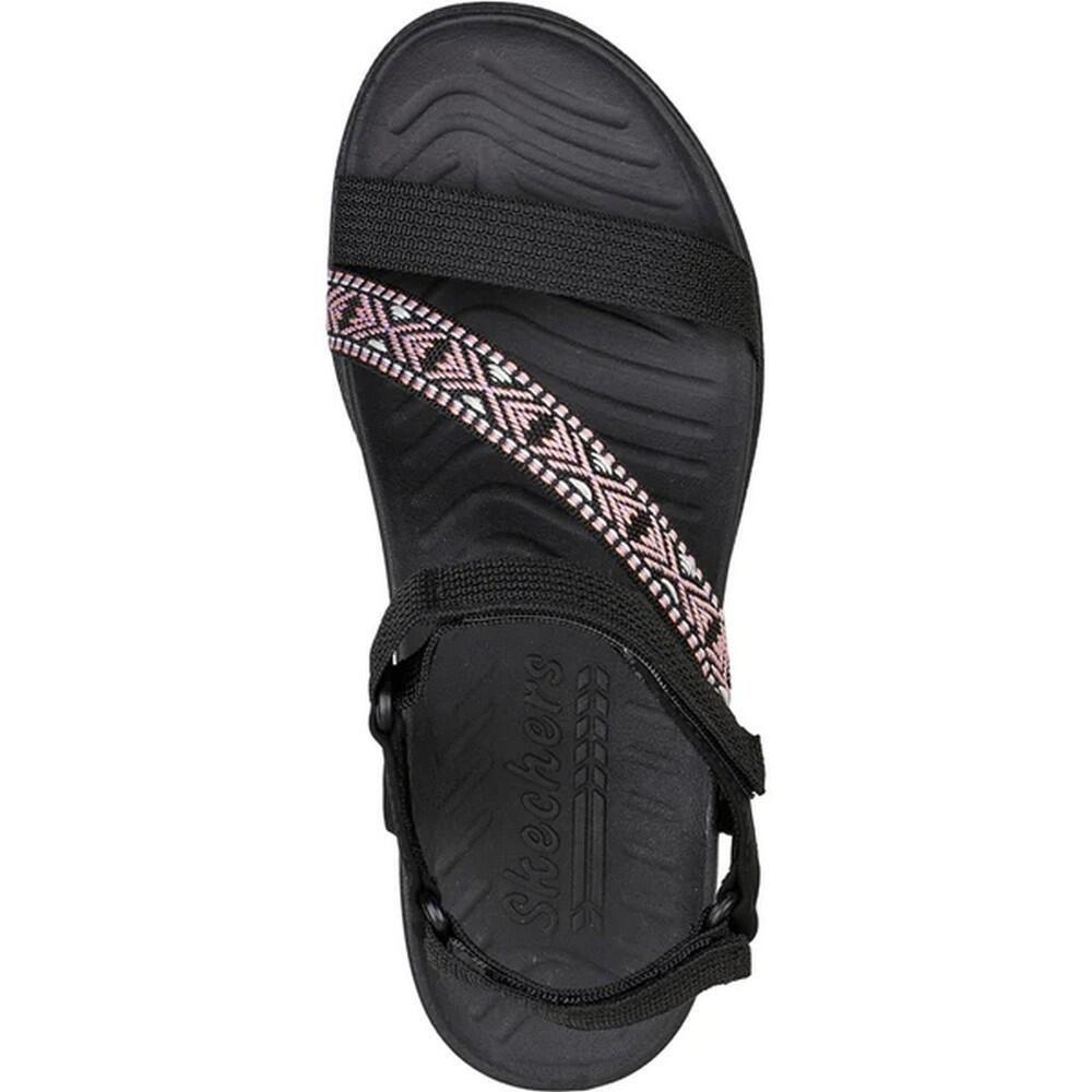 Womens/Ladies Beachy Sunrise ReggaeLite Sandals (Black) 4/5