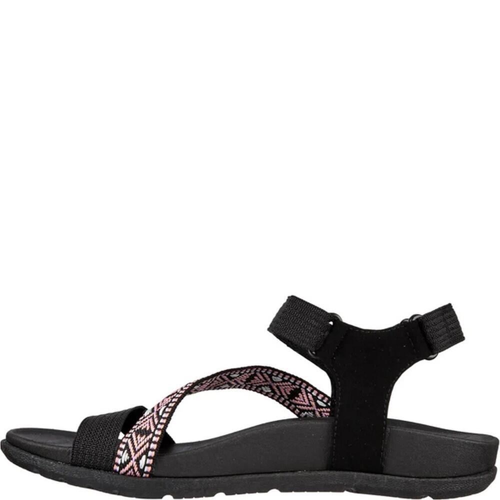 Womens/Ladies Beachy Sunrise ReggaeLite Sandals (Black) 2/5