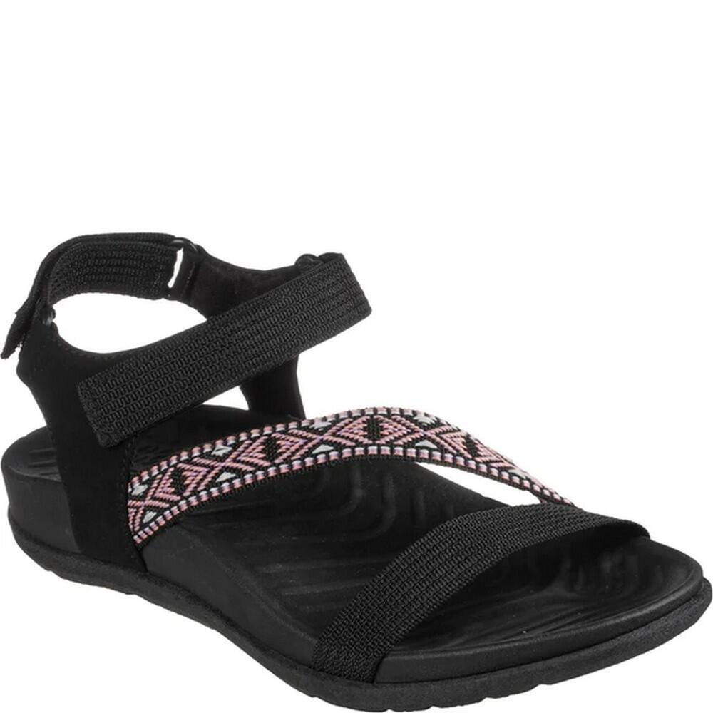 Womens/Ladies Beachy Sunrise ReggaeLite Sandals (Black) 1/5