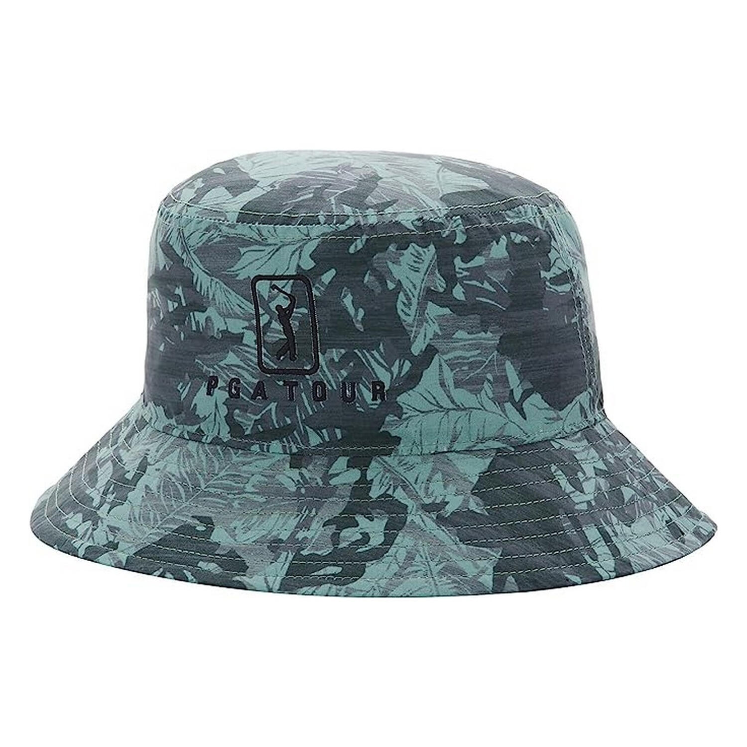 PGA TOUR Golf Mens Camo Reversible Bucket Hat (Quiet Shade Grey)