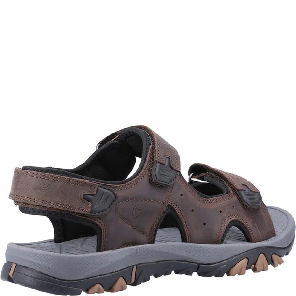 Mens Lansdown Leather Sandals (Brown) 3/4