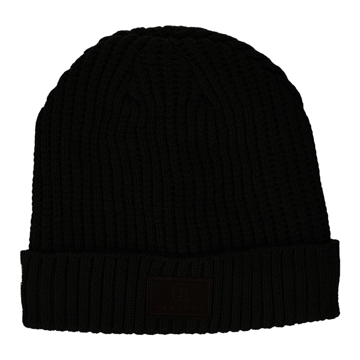 Golf Mens Waffle Knitted Beanie (Black Iris) 1/3