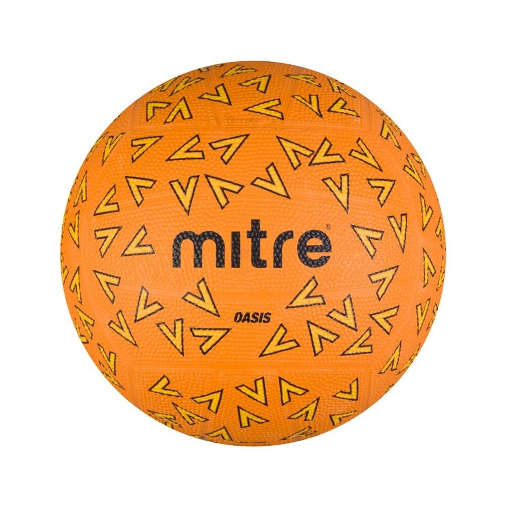 MITRE Oasis 18 Panel Netball (Orange/Yellow/Black)